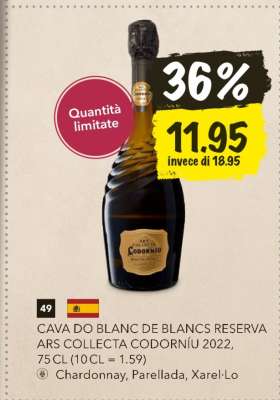 CAVA DO BLANC DE BLANCS RESERVA ARS COLLECTA CODORNÍU 2022