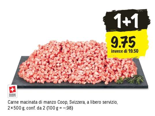 Carne macinata di manzo Coop