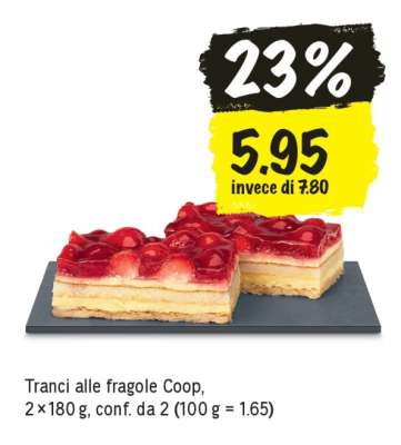 Tranci alle fragole Coop