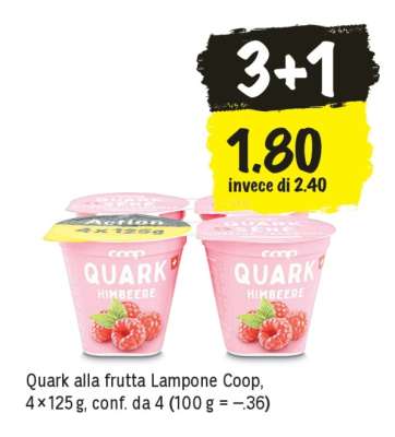 Quark alla frutta Lampone Coop