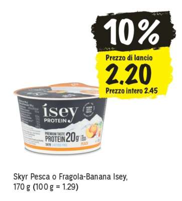 Skyr Pesca o Fragola-Banana Isey