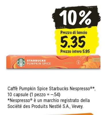 Caffè Pumpkin Spice Starbucks Nespresso®
