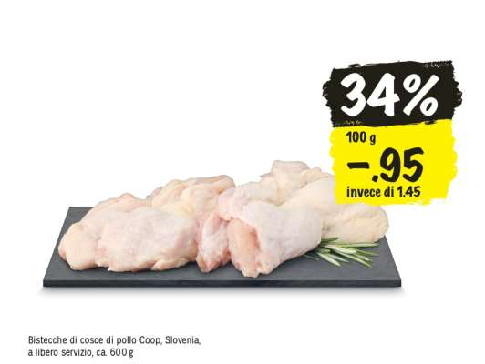 Bistecche di cosce di pollo Coop