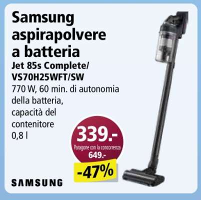 Samsung aspirapolvere a batteria