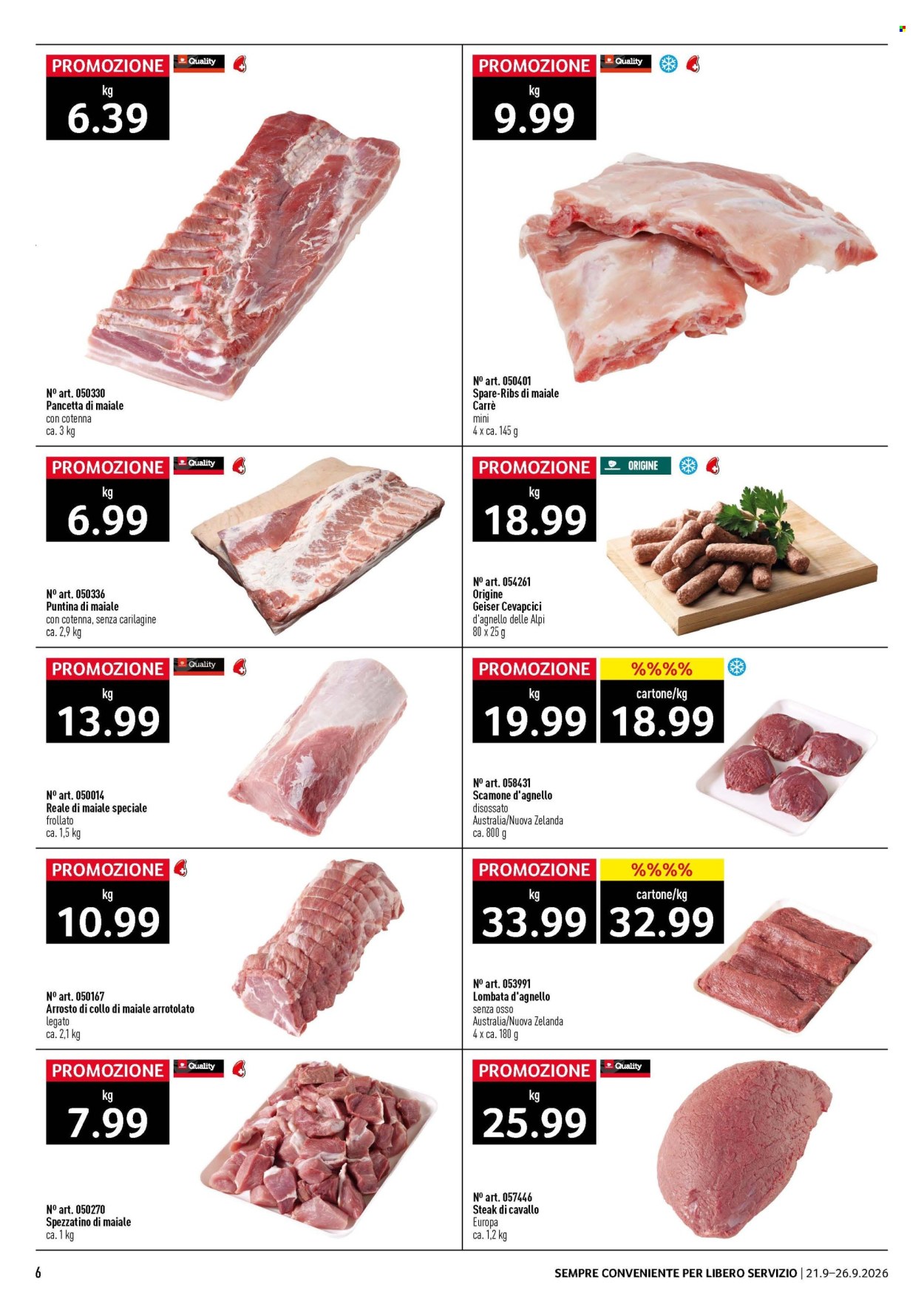 Volantino Prodega - 21.9.2026 - 26.9.2026. Pagina 6. Pagina 6