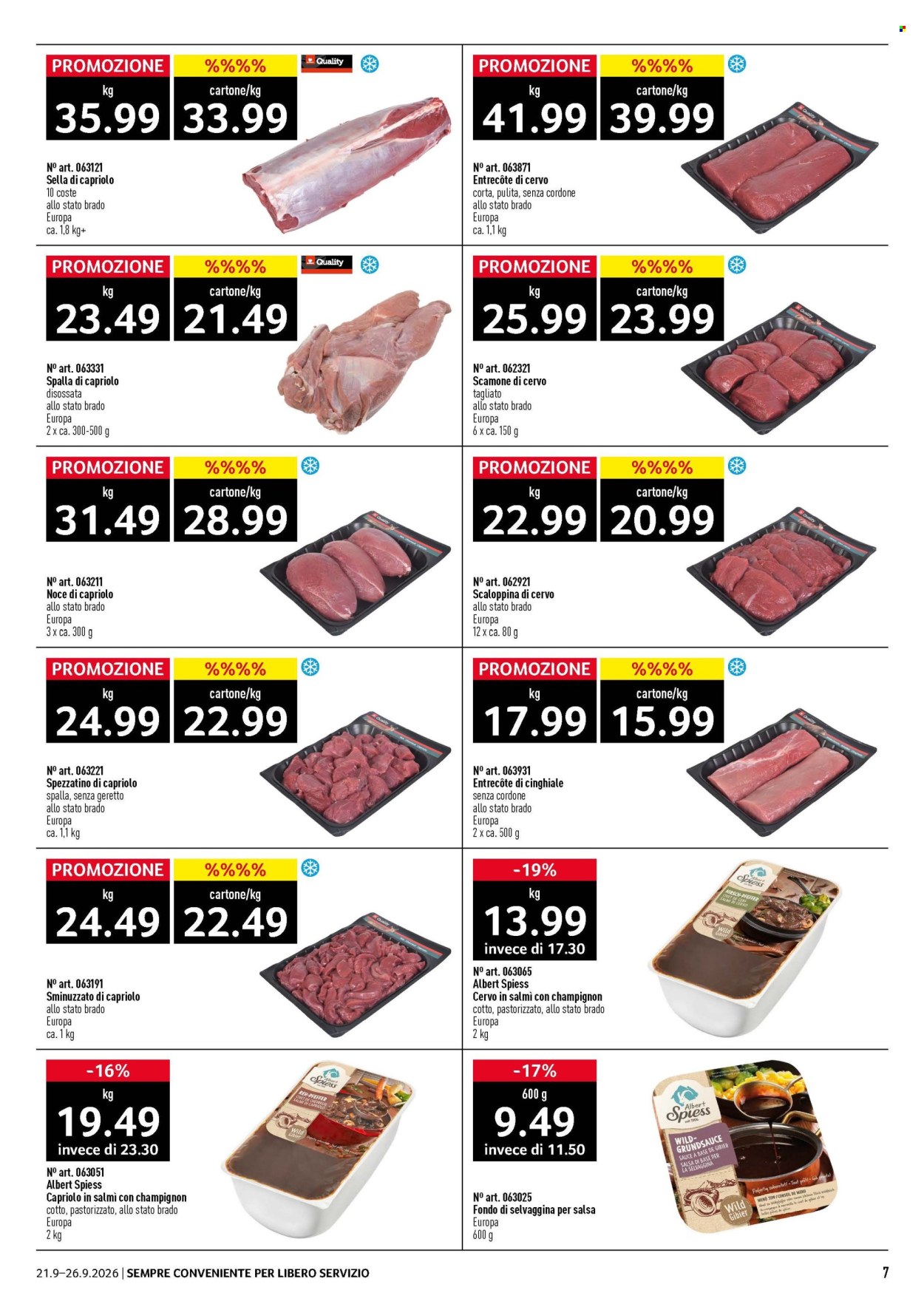 Volantino Prodega - 21.9.2026 - 26.9.2026. Pagina 7. Pagina 7
