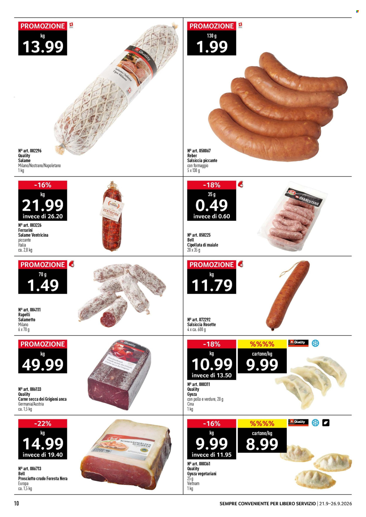 Volantino Prodega - 21.9.2026 - 26.9.2026. Pagina 10. Pagina 10