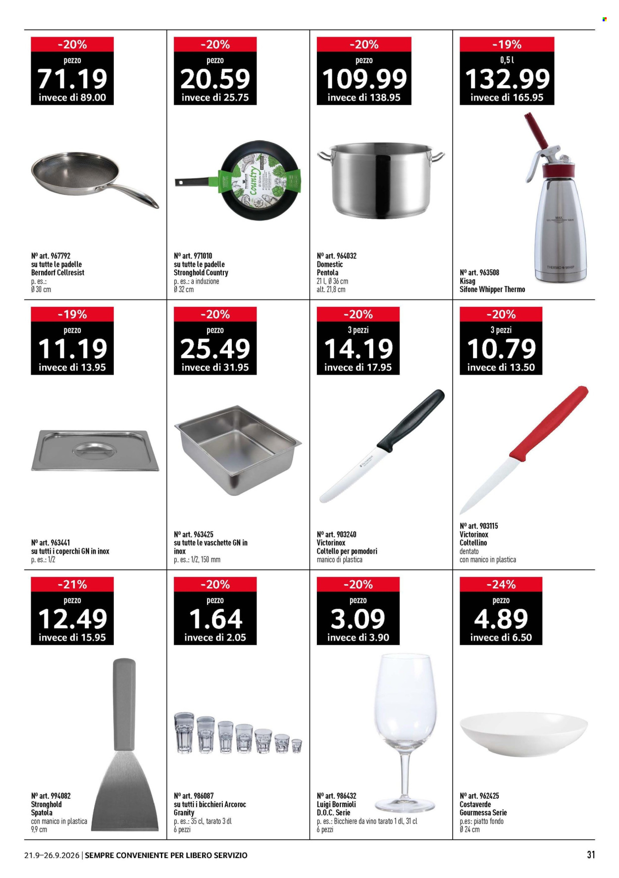 Volantino Prodega - 21.9.2026 - 26.9.2026. Pagina 31. Pagina 31