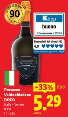 Prosecco Valdobbiadene DOCG