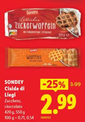 SONDEY Cialde di Liegi