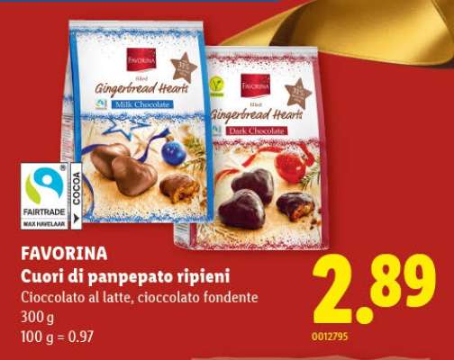FAVORINA Cuori di panpepato ripieni