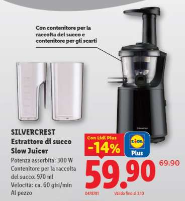 SILVERCREST Estrattore di succo Slow Juicer