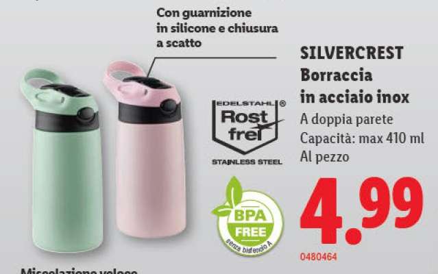 SILVERCREST Borraccia in acciaio inox