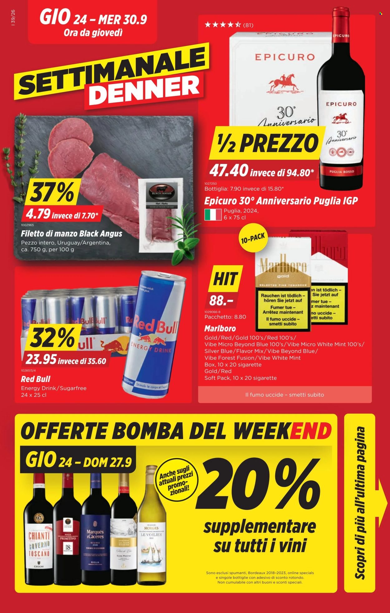 Volantino Denner - 24.9.2026 - 30.9.2026. Pagina 1. Pagina 1