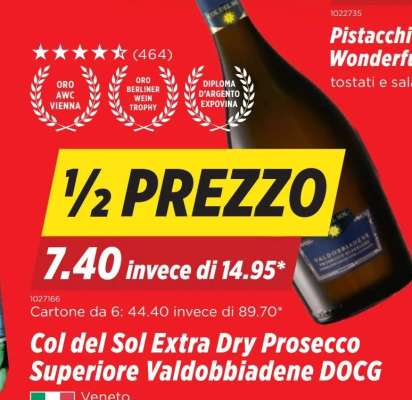 Col del Sol Extra Dry Prosecco Superiore Valdobbiadene DOCG