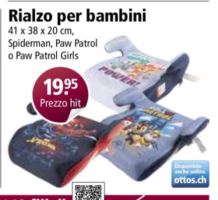 Rialzo per bambini