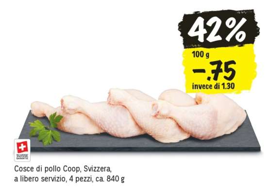 Cosce di pollo Coop, Svizzera