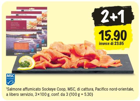 Salmone affumicato Sockeye Coop