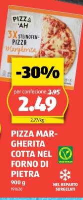 PIZZA MARGHERITA COTTA NEL FORNO DI PIETRA