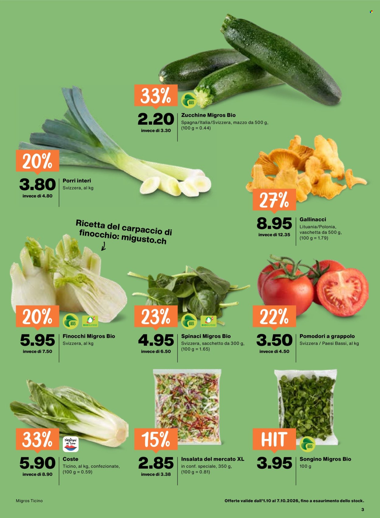 Volantino Migros - 1.10.2026 - 7.10.2026. Pagina 3. Pagina 3