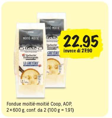 Fondue moitié-moitié Coop, AOP