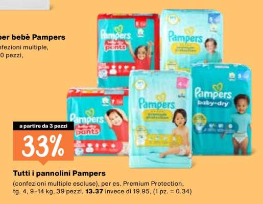 Tutti i pannolini Pampers