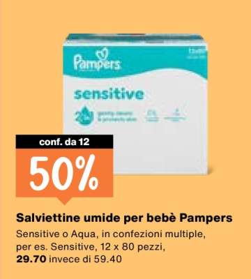 Salviettine umide per bebè Pampers