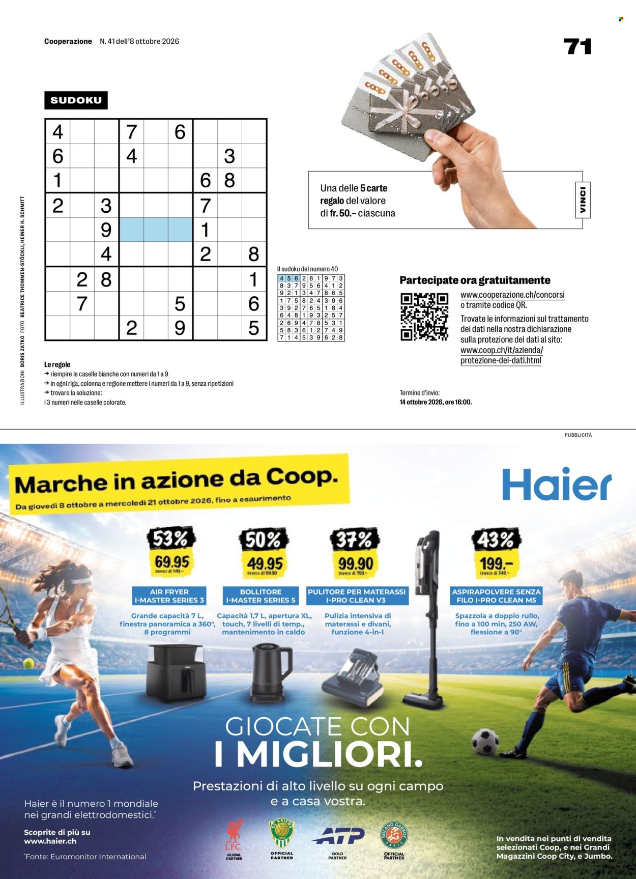 Volantino Coop - 8.10.2026 - 14.10.2026. Pagina 71. Pagina 71