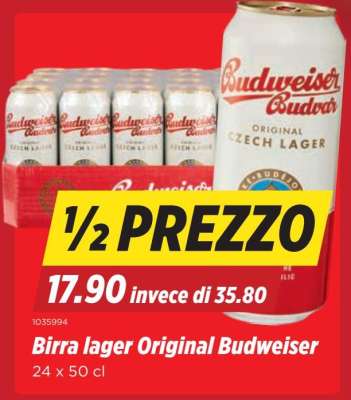 Birra lager Original Budweiser