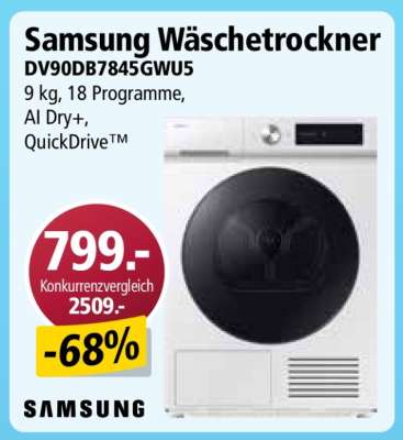 Samsung Wäschetrockner DV90DB7845GWU5