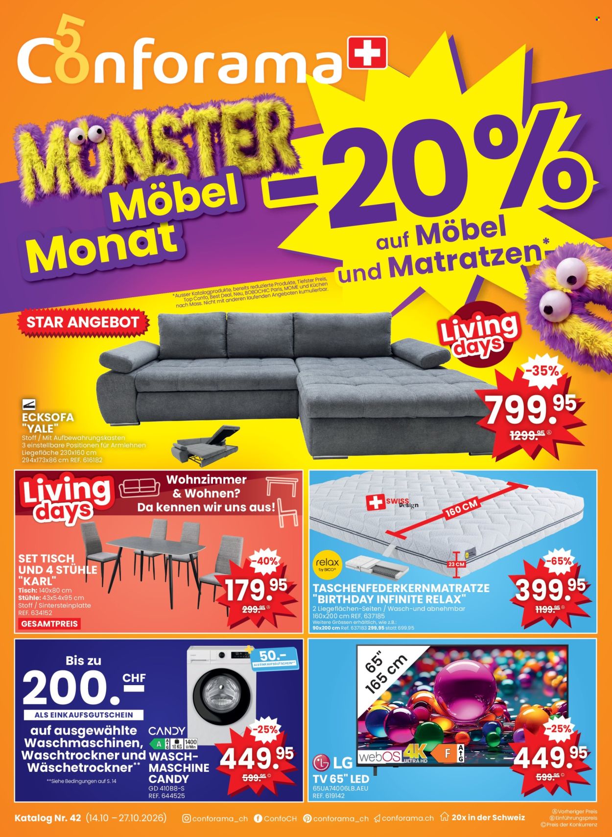 Volantino Conforama - 14.10.2026 - 27.10.2026. Pagina 1. Pagina 1