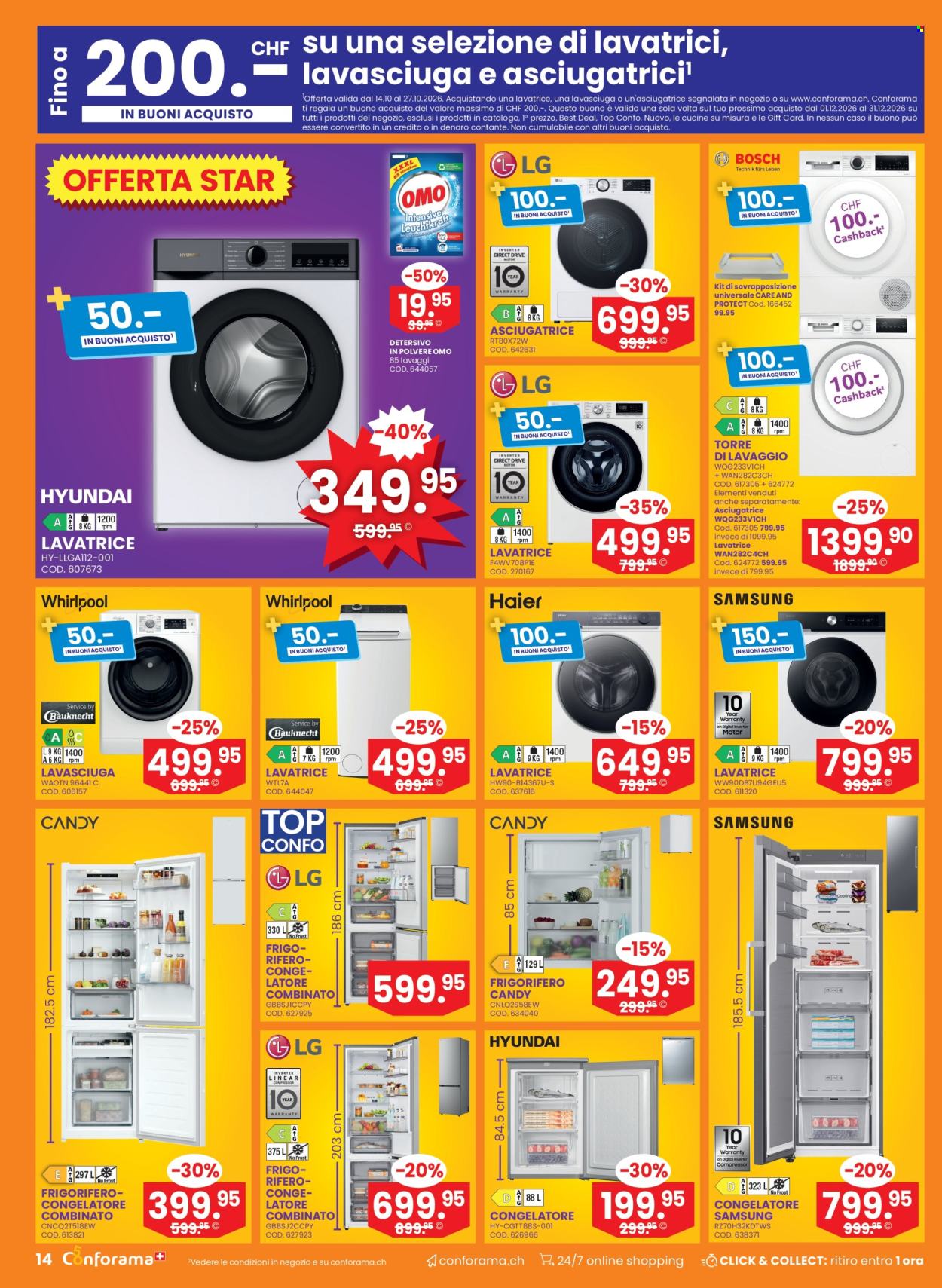 Volantino Conforama - 14.10.2026 - 27.10.2026. Pagina 14. Pagina 14