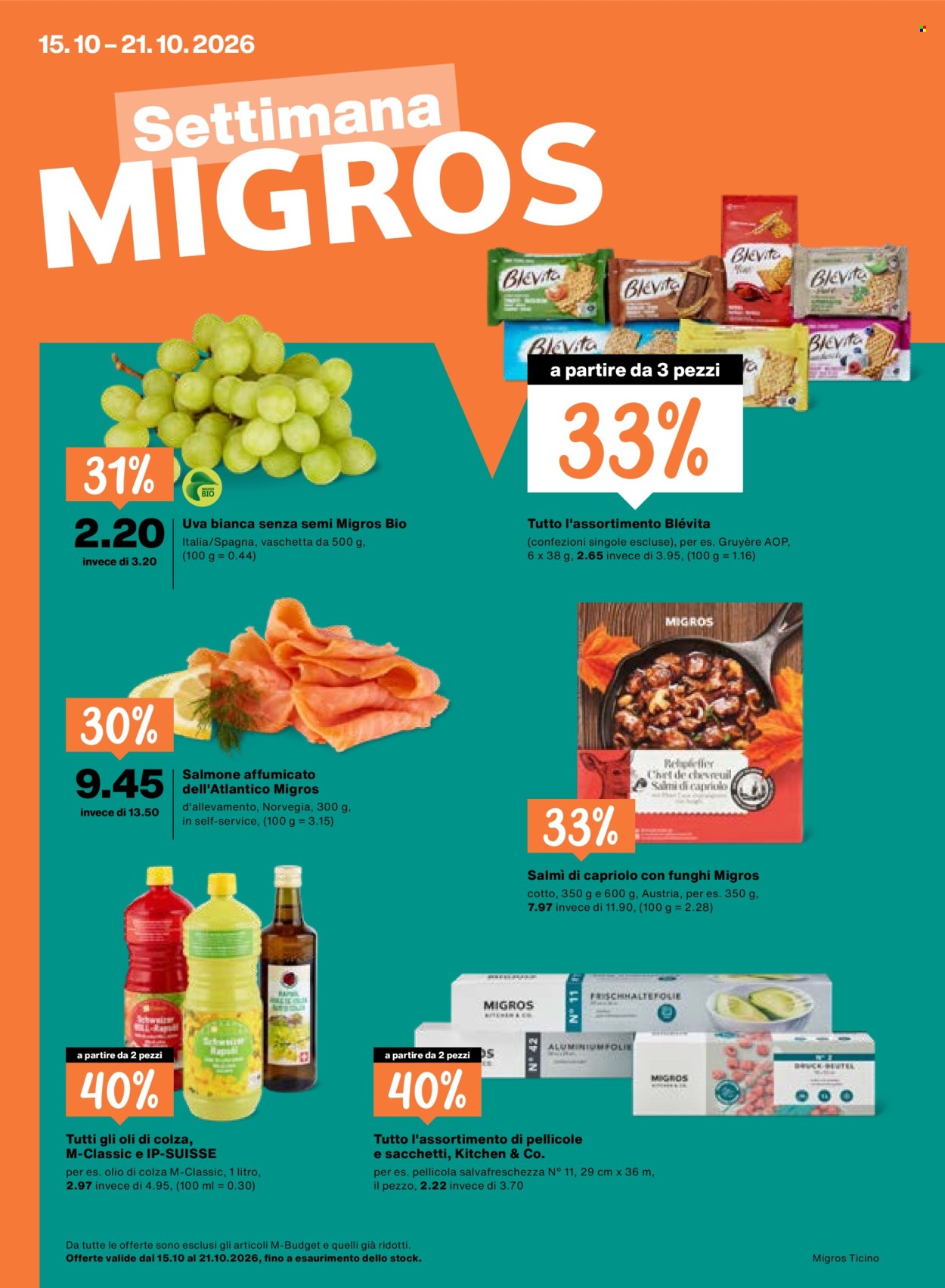 Volantino Migros - 15.10.2026 - 21.10.2026. Pagina 1. Pagina 1