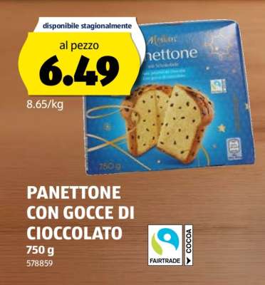 Panettone con gocce di cioccolato
