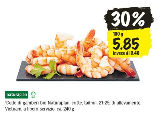 Code di gamberi bio Naturaplan
