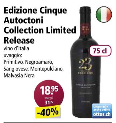 Edizione Cinque Autoctoni Collection Limited Release