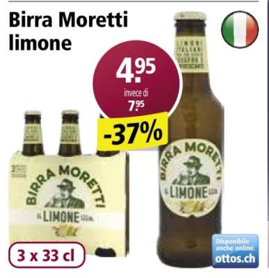 Birra Moretti Limone
