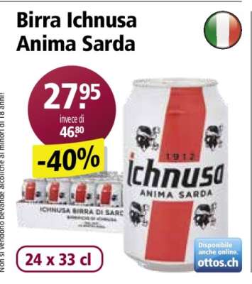 Birra Ichnusa Anima Sarda