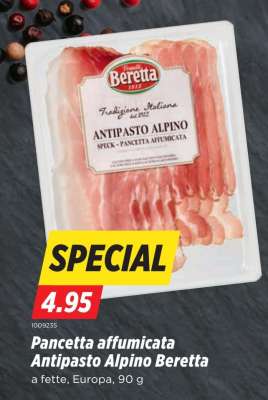 Pancetta affumicata Antipasto Alpino Beretta
