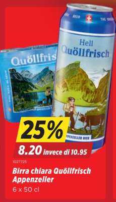 Birra chiara Quöllfrisch Appenzeller