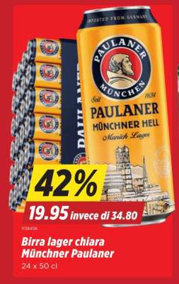 Birra lager chiara Münchner Paulaner