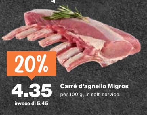 Carré d'agnello Migros