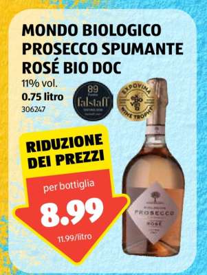 MONDO BIOLOGICO PROSECCO SPUMANTE ROSÉ BIO DOC