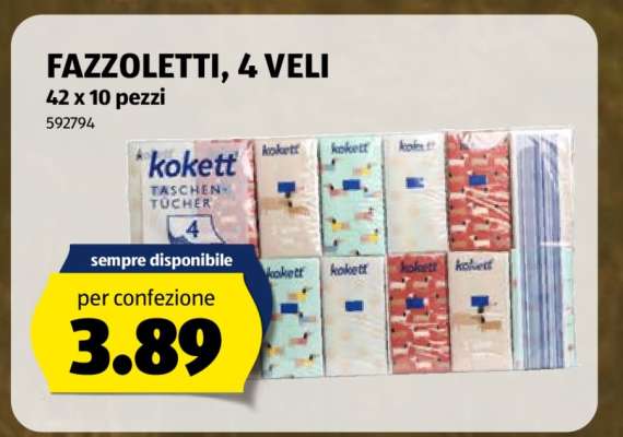FAZZOLETTI, 4 VELI
