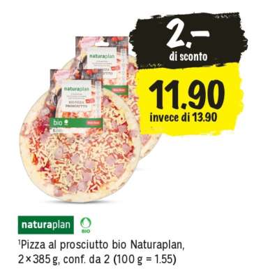 Pizza al prosciutto bio Naturaplan