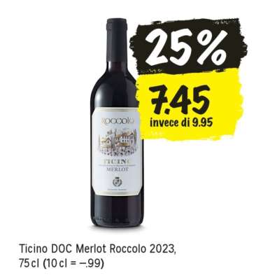 Ticino DOC Merlot Roccolo 2023