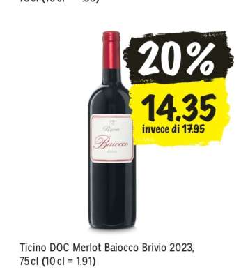 Ticino DOC Merlot Baiocco Brivio 2023