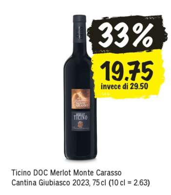 Ticino DOC Merlot Monte Carasso