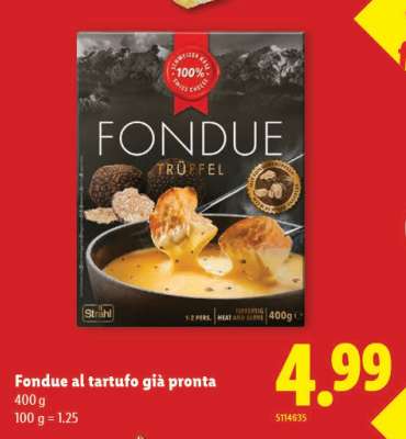 Fondue al tartufo già pronta