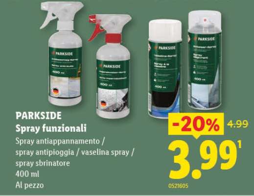 PARKSIDE Spray funzionali